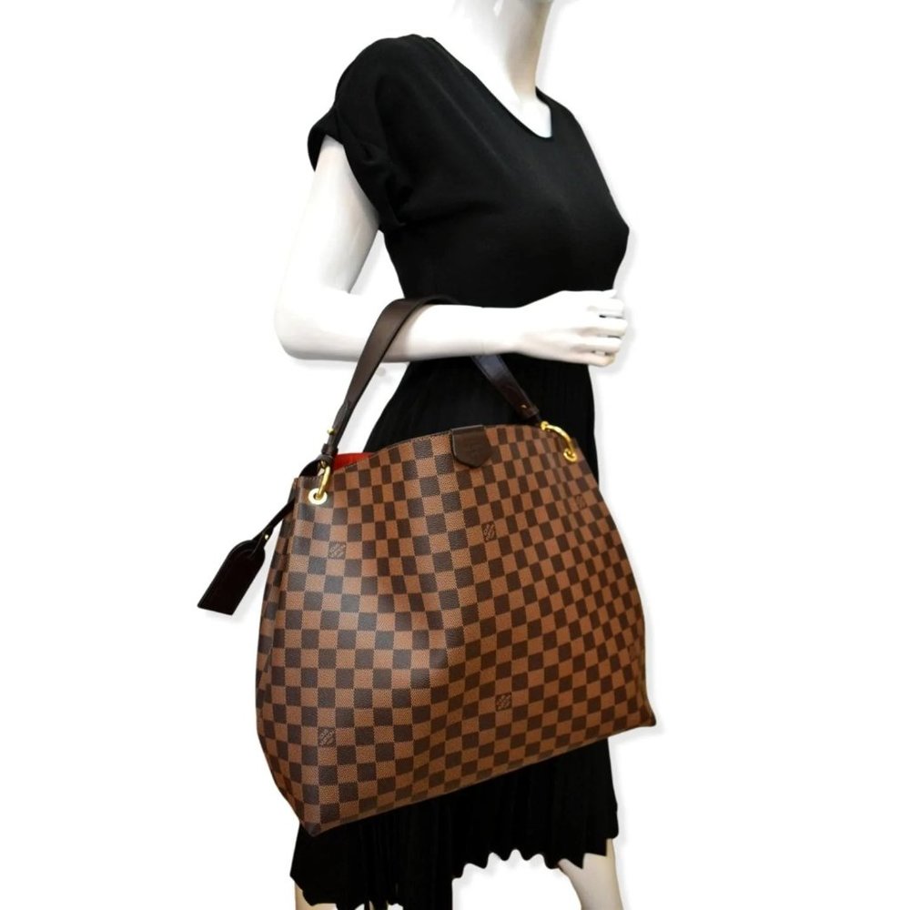 LOUIS VUITTON Graceful MM Damier Ebene Shoulder Bag Brown - Picture 2 of 13
